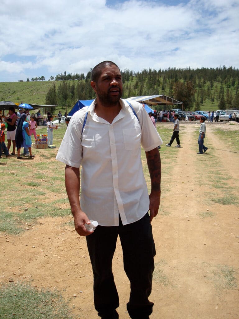 Anthony Jerry at the Guelaguetza in Atzompa, Oaxaca, Mexico. Photo by Bernardo Ramirez Rios